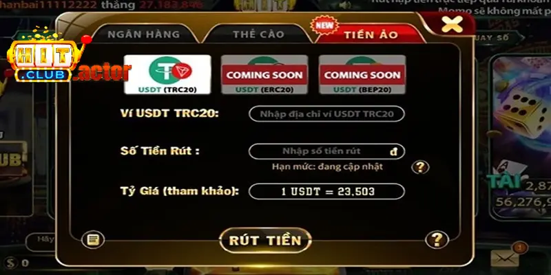 Rút tiền tiền ảo 